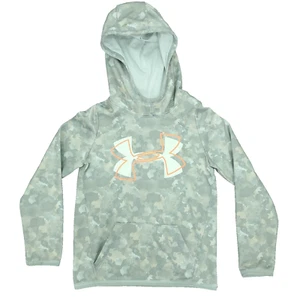 Under Armour Hoodie Sweatshirt Boys Girls Youth XS YXS Camo Beige Paint Coldgear - Picture 1 of 9