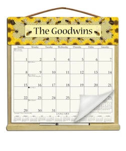 PERSONALIZED HONEY BEES CALENDAR HOLDER - REFILLABLE EVERY YEAR! - Picture 1 of 3
