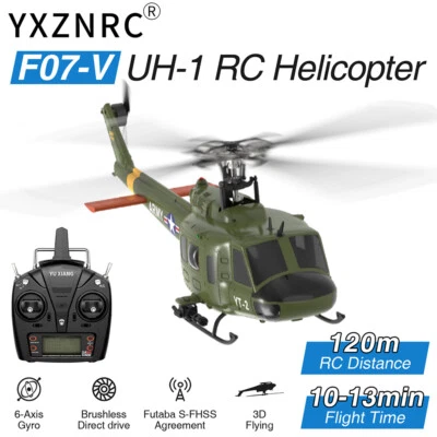 YUXIANG F07-V RC Helicopter 6-axis Gyro 3D Flying Dual Brushless Motor Airplanes - Image 1 of 4