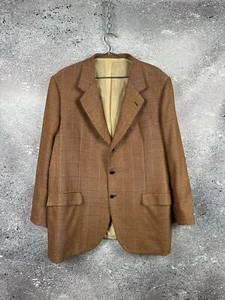 BRIONI FOR WENBERG VINTAGE 90’s WOOL BROWN MEN’S BLAZER SIZE L - Picture 1 of 3