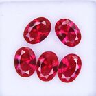 Eye Clean Oval Shape 6 x 4  mm Loose Gemstones Natural Ruby 4.50 Ct 5 Pce