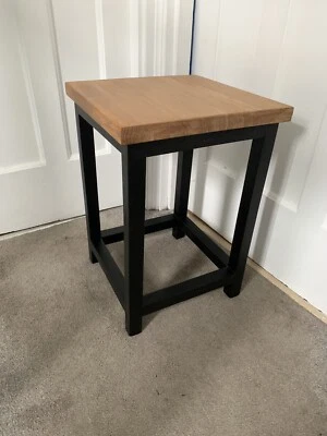 Handmade Rustic Wooden Coffee Table Console Stand Bedside Oak Top - Image 1 of 4