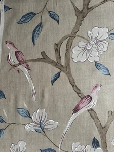 ZOFFANY CURTAIN FABRIC DESIGN Eleonora 2.9 METRES INDIENNE 100% RAW SILK - Picture 1 of 8