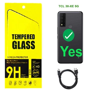 Screen Saver for TCL 30 XE 5G / 30XE 5G Tempered Glass X 2 Pack +USB Charger - Picture 1 of 3