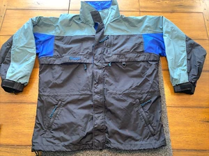 Columbia Gizzmo Ski Snowboard Jacket Blue Black Green Men's LARGE - Picture 1 of 5