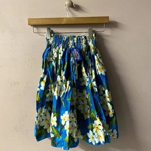 Rainbow Hawaii Inc. Girls' Blue|Yellow Tropical Floral Top & Skirt Set Sz 7 NWT - Picture 1 of 11