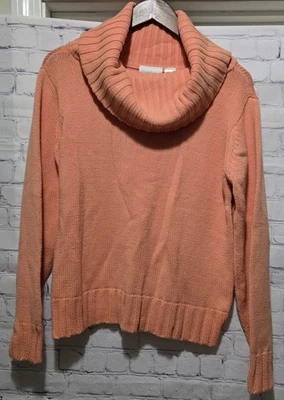 Suéter Tejido Liz Claiborne Capucha Cuello Tortuga Mujer Talla S Melocotón Relajado Cálido  Foto 1 de 4