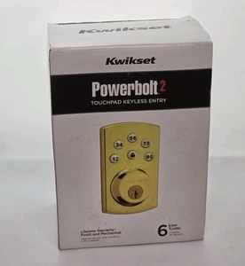 Kwikset Powerbolt2 Electronic Deadbolt Smart Key Gold Color - Picture 1 of 5