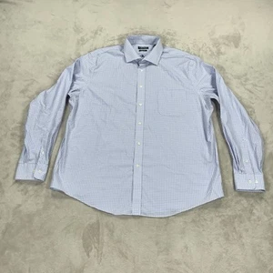 Lauren Ralph Lauren Mens 18- 36/37 Check Blue Regular Fit Stretch Fabric - Picture 1 of 6