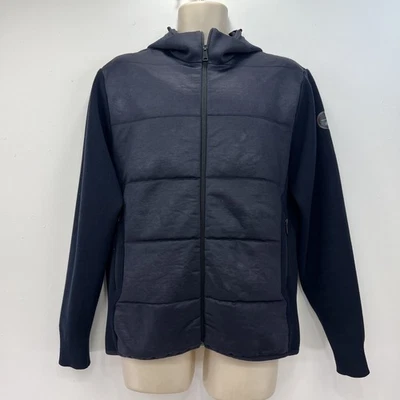 Chaqueta Napapijri Azul Marino Para Hombre Talla Grande Acolchada Híbrida Cremallera Completa Con Capucha Exterior Foto 1 de 4