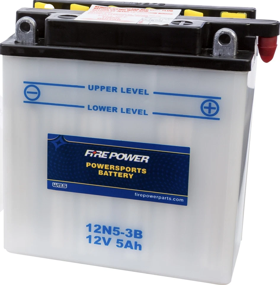 WPS Conventional 12V Standard Motorcycle Battery Suzuki Yamaha 12N5-3B - Image 1 of 1