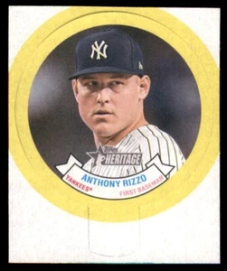 2022 Topps Heritage #HN3 Anthony Rizzo Baseball Stars Bubble Gum - Foto 1 di 2