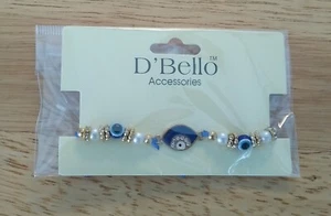 D'Bello Accessories Blue Evil Eye Adjustable Costume Bracelet-NEW - Picture 1 of 2