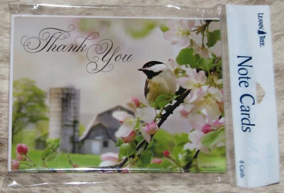 LEANIN TREE Thank You #35649~8 Notecards~Colorfully Blank Inside~Lori Deiter - Image 1 of 2