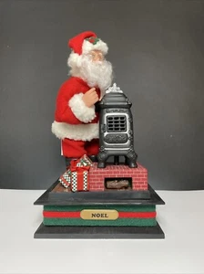 1993 Holiday Creations Animated Music Santa Plays Music Flickering Fireplace CH2 - Picture 1 of 16