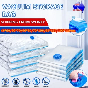 6-18X Vacuum Storage Sealer Bags Blankets Clothes Pillows Quilts Space Saver Bag - Picture 1 of 30