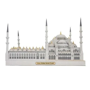 Blue Mosque Architecture Model Set 3D Paper Puzzle for Desktop Decoration - Picture 1 of 7