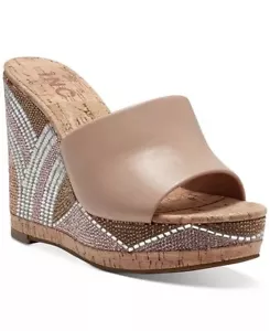 I.N.C. || Sandalias de cuña International Concepts Cadie con cuentas brillantes - Talla 7 - Imagen 1 de 11