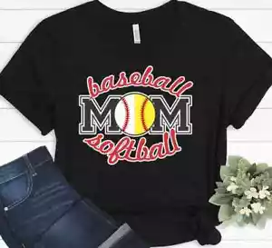 Baseball Softball Mom Mother Sports Funny Cute Gift T-shirt - Picture 1 of 9
