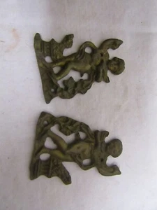 paire de bronze , fronton pour facade dhorloge pendule - Imagen 1 de 3