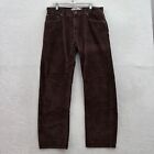 Levis 559 Corduroy Pants Mens 34x32 Brown Relaxed Fit Straight Leg Preppy Casual