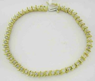 GENUINE 2.50 Cts DIAMONDS TENNIS BRACELET 10K GOLD - Free Certificate Appraisal - Image 1 of 3