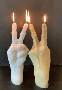 Peace sign candle/Candle/figure/sculpture/candle 3d/candels/gift/home decor/art  - Picture 1 of 12