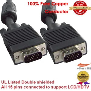 Top Quality, Premium SVGA (Super VGA) Monitor Cable,Male / Male, 2m/3m/5m/10m - Picture 1 of 15