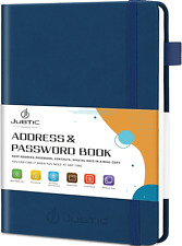 JUBTIC Address Book with Alphabetical Tabs, Hardcover Password Keeper and Teleph