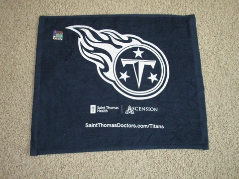 New Unused Tennessee Titans Rally Towel Flame Emblem Navy Blue Cover