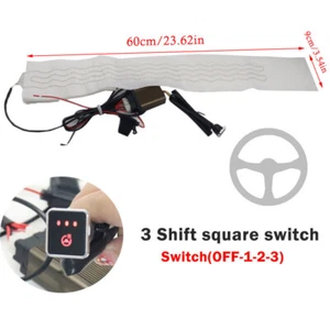 18W Carbon Fiber Heating Pad12v 3 Shift Switch For Car Steering Wheel Heater Kit - Picture 1 of 10