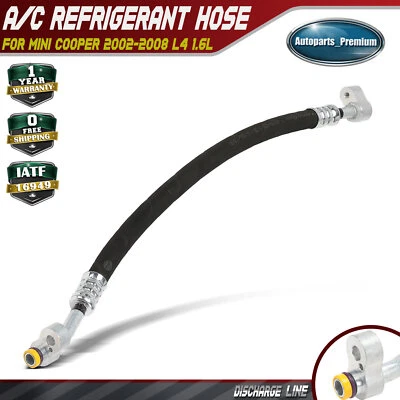 Línea de descarga de aire acondicionado para Mini Cooper 2002-2008 L4 1,6 L compresor a condensador Foto 1 de 4