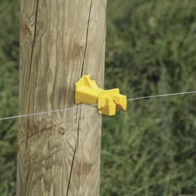 25 Electric Fence Insulators Nail On Wood Post USA UV Treated Wire Insulator - Image 1 of 4