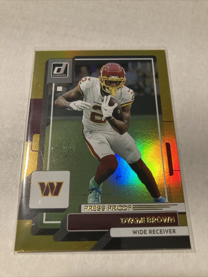 2022 Donruss Football Premium Gold Press Proof #178 Dyami Brown Commanders - Image 1 of 1