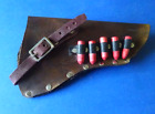 Child's Leather Cowboy  Cap Gun Holster c/w 5 Red Wooden Bullets