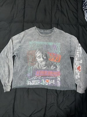 Camiseta Tupac Shakur 1X Justicia Poética Manga Larga Yazbek Verdadero De Colección Foto 1 de 4