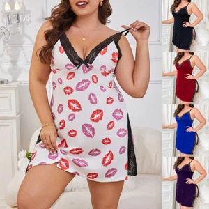 Plus Size 20-28 Womens Sexy Lace Babydoll Lingerie Nightdress Nightie Sleepwear - Picture 1 of 28