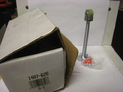 One Don-Jo Manufacturing 1487-626 6 in. Brushed Chrome Roller Bumper Door Stop - Image 1 of 4