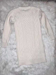 Gap Kids Ivory Cable Knit Sweater Dress Size M (8/9) NWOT - Picture 1 of 3