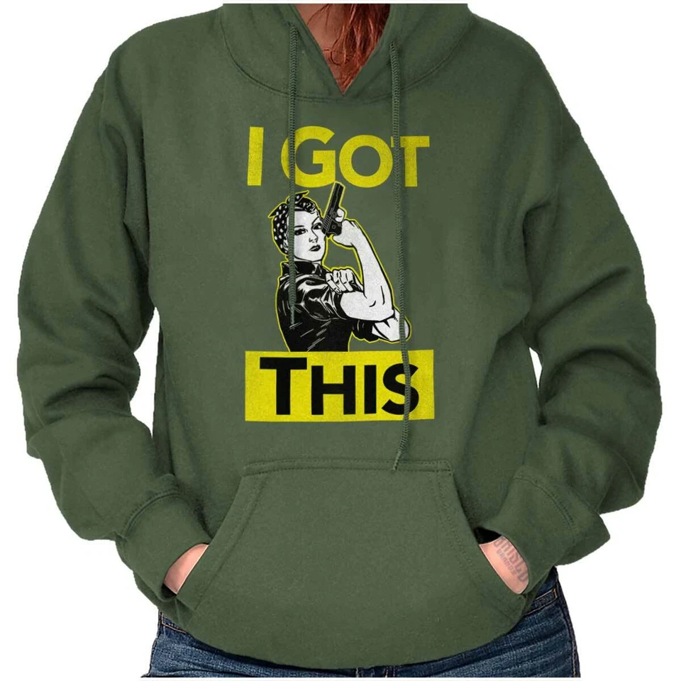 Sudaderas con capucha retro Rosie the Riveter Pro Guns I Got This para mujer Foto 1 de 4