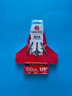 Swhacker Ballesta #219 Extensible 2 Hojas Mecánico Cabezales Anchos 100 Granos 1.75" - Imagen 1 de 3