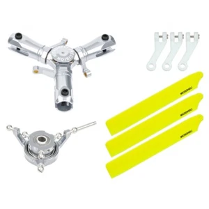 Juego de conversión de cuchillas de plástico triple amarillo CNC Microheli - OMP HOBBY M1 / EVO - Imagen 1 de 2
