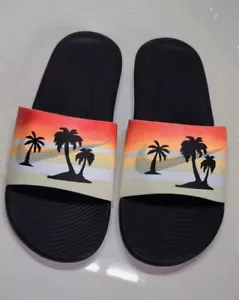 Nike Sliders Size 4, Palm Tree 🌴 Custom. - Picture 1 of 2