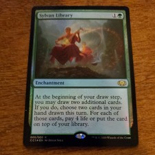 FOIL Sylvan Library MINT Commander Collection Green mtg very clean Nm