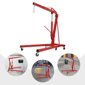 2 Ton Folding Engine Hoist Cherry Picker Shop Crane Hoist Lift New 2T/4409Lbs US - Picture 1 of 16