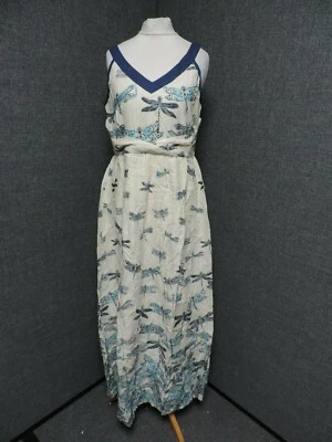 Uttam Boutique Maxikleid Libellenmuster UK 10 UVP 85 £ LN021 AA 03 - Bild 1 von 4