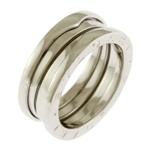 BVLGARI Ring US 6 EU52 K18 white gold B-zero.1 B zero one 3 bands used - Picture 1 of 8