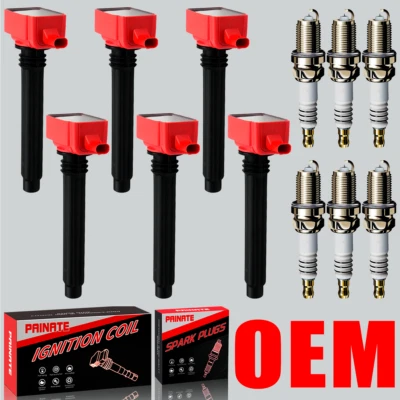 Marca 6X Bobina de encendido de actualización OEM y 6X Bujía para Chrysler Dodge Ram UF648 Foto 1 de 4