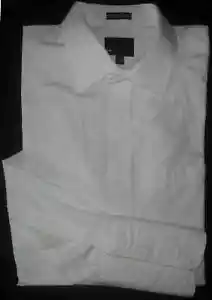Fubu The Collection Dress Shirt Button-Front Solid Ivory L/S XL 17.5-32/33 c783 - Picture 1 of 4