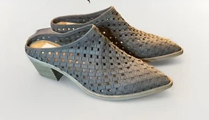 Dolce Vita Mules Sayer Sz 7.5 Nubuck Lattice Block Heel Suede Western NWOT - Picture 1 of 7